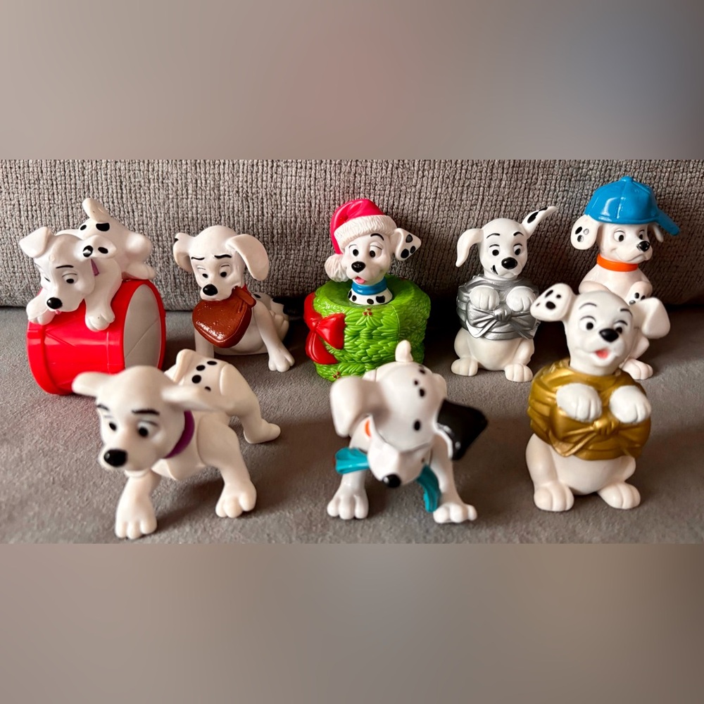 Lot of 8 Vintage 101 Dalmatians Disney McDonald Happy Meal toys.